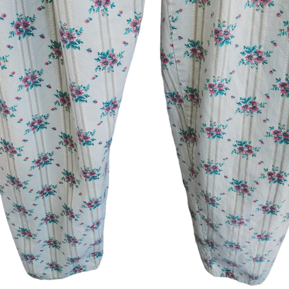 Best American Clothing Co Vintage 90s Floral Paperbag Waist Bib Overall Jumpsuit - Picture 9 of 16